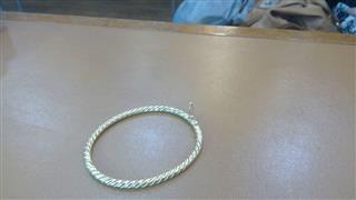 Gold Bangle Bracelet 14K Yellow Gold 9.8g